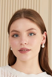 Heliophilia Silver Pendientes de Plata con Circón
